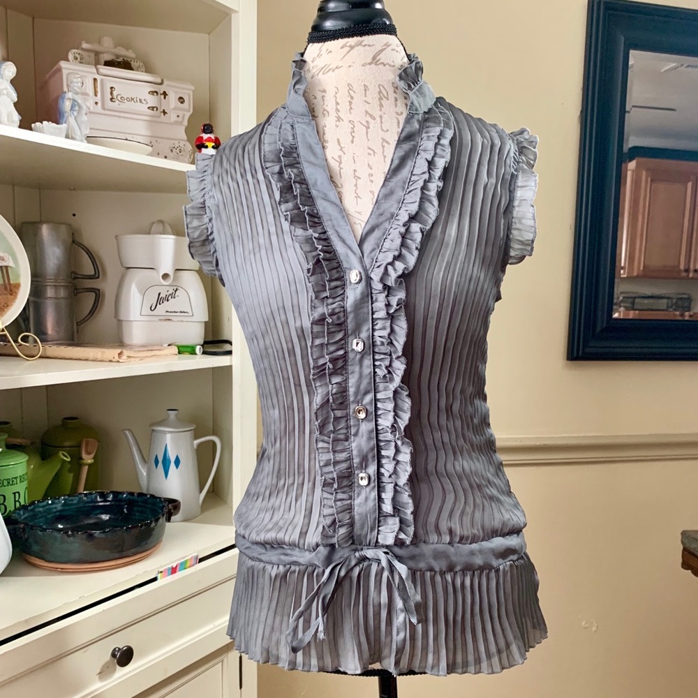 Sheer dressy peplum